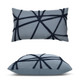 Interlace Slate Pillow Front and Side view