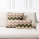 two sizes of Mission Pillows on indoor sofa