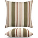 Ridgeway Elaine Smith outdoor pillow, 22" square — front view with side-view inset