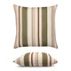 Ridgeway Elaine Smith outdoor pillow, 20" square — front view with side-view inset