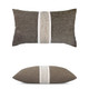 Inlay Quarry Lumbar Elaine Smith outdoor pillow, 12" x 20" — front view with side-view inset