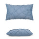 Illusion Ocean Lumbar Elaine Smith outdoor pillow, 12" x 20" — front view with side-view inset