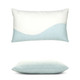 Contour Surf Lumbar Elaine Smith outdoor pillow, 12" x 20" | front view with side-view inset