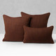 Ember Weave square and lumbar pillows styled on a neutral indoor sofa