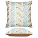Revival Anew Elaine Smith outdoor pillow, 22" square | front view with side-view inset
