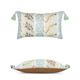 Revival Anew Lumbar Elaine Smith outdoor pillow, 12" x 20" | front view with side-view inset