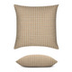 Cadence Sienna Elaine Smith outdoor pillow, 20" square | front view with side-view inset