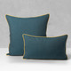 Lagoon Sunrise square and lumbar pillows styled  in studio