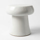 Vintage White Cloud porcelain garden stool on a white background
