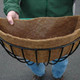English Coated Iron Basket with coir liner