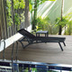 Playa  Chaise in Black Poly with Black Sling Fabric makes an affordable option for the pool setting