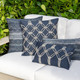 coordinating pillows on sofa