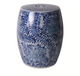 Blooming Flowers Indigo Garden Stool