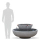 Del Rey from Campania 48" circular fountain with two basins