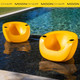 Make a tanning ledge statement with the Tenjam Yellow Moon Chairs