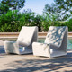 Poolside Pair of Loop Chairs in White