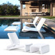 Line Lounge Chair and optional Ottoman on 8" Pool Tanning Ledge