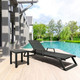 Copa SunShelf Chaise poolside with side table