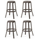 Set of 4 Stackable Bar Height Stools