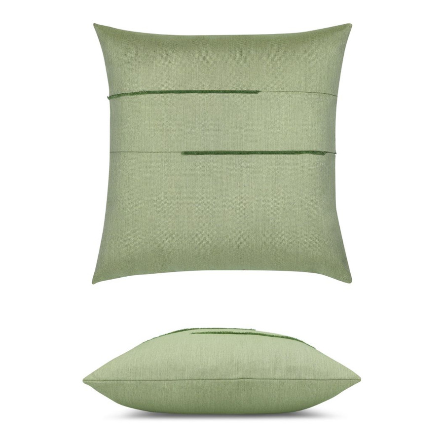 Mircro Fringe Meadow Pillow Front and Side