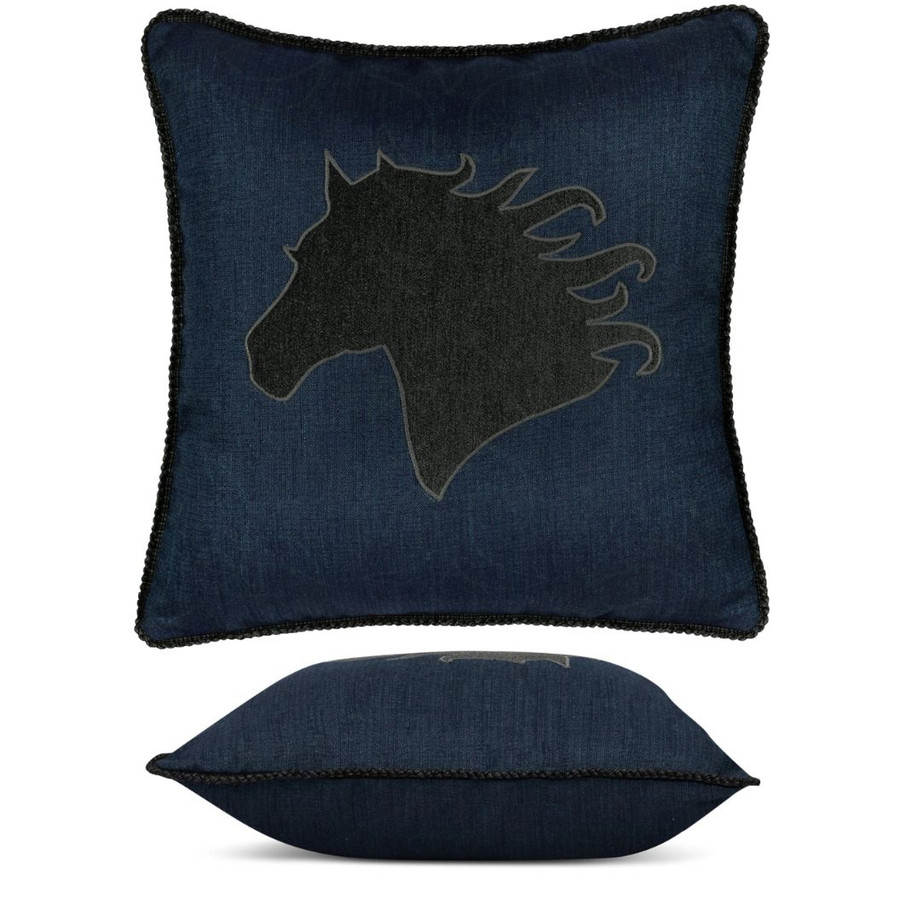 Elaine Smith outdoor square pillow with Black Beauty design