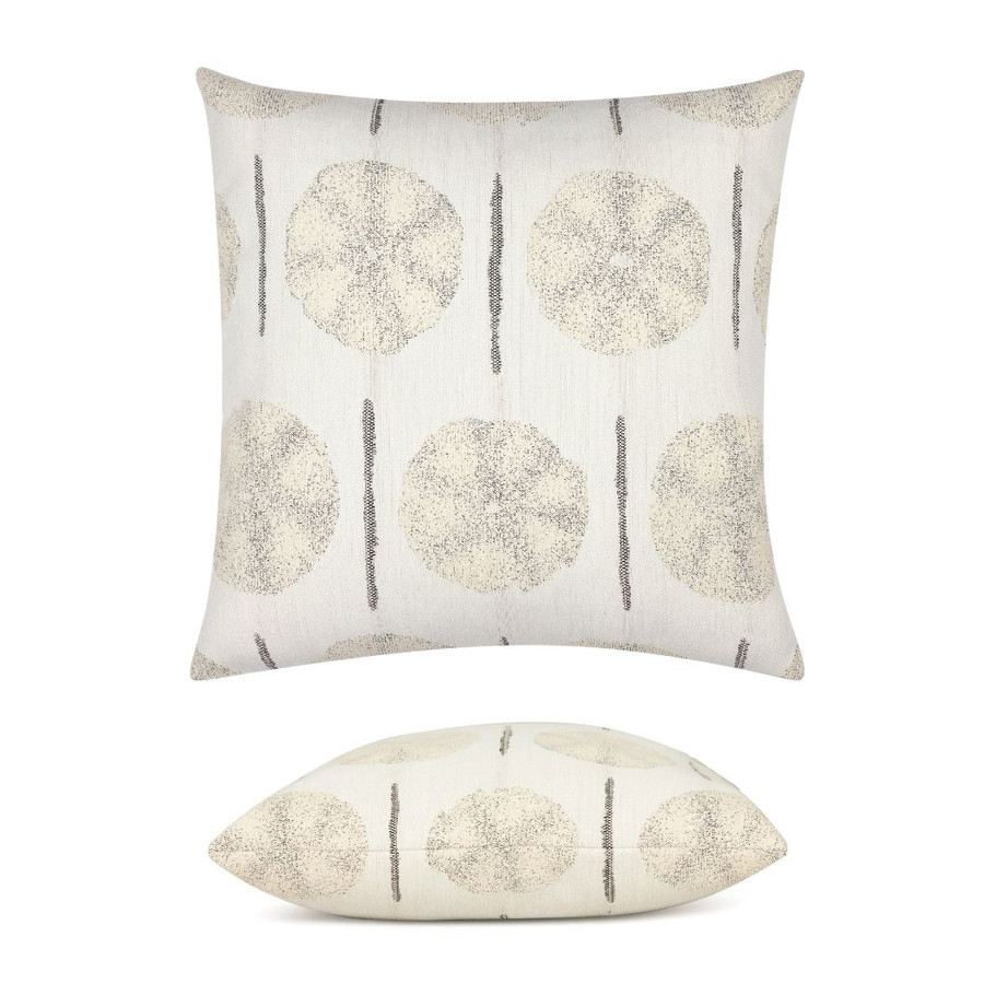 Solstice Sand Pillow studio photo with inset image of side of pillow