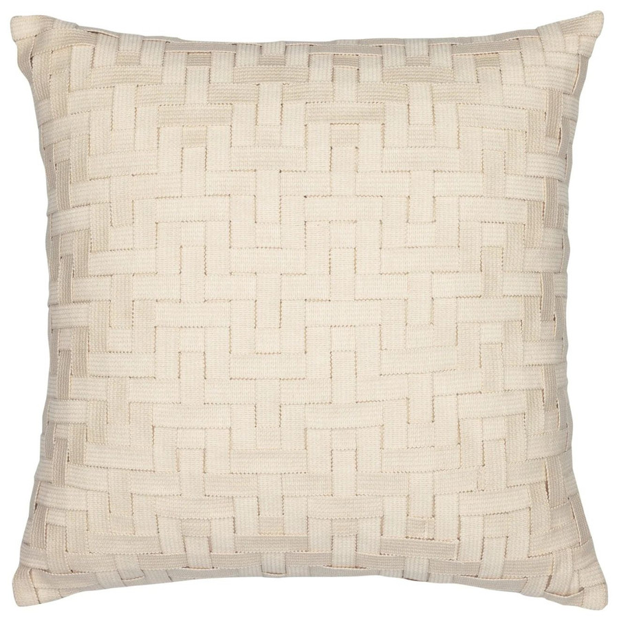 Entwine Crema Sunbrella Outdoor Pillow Elaine Smith 20x20
