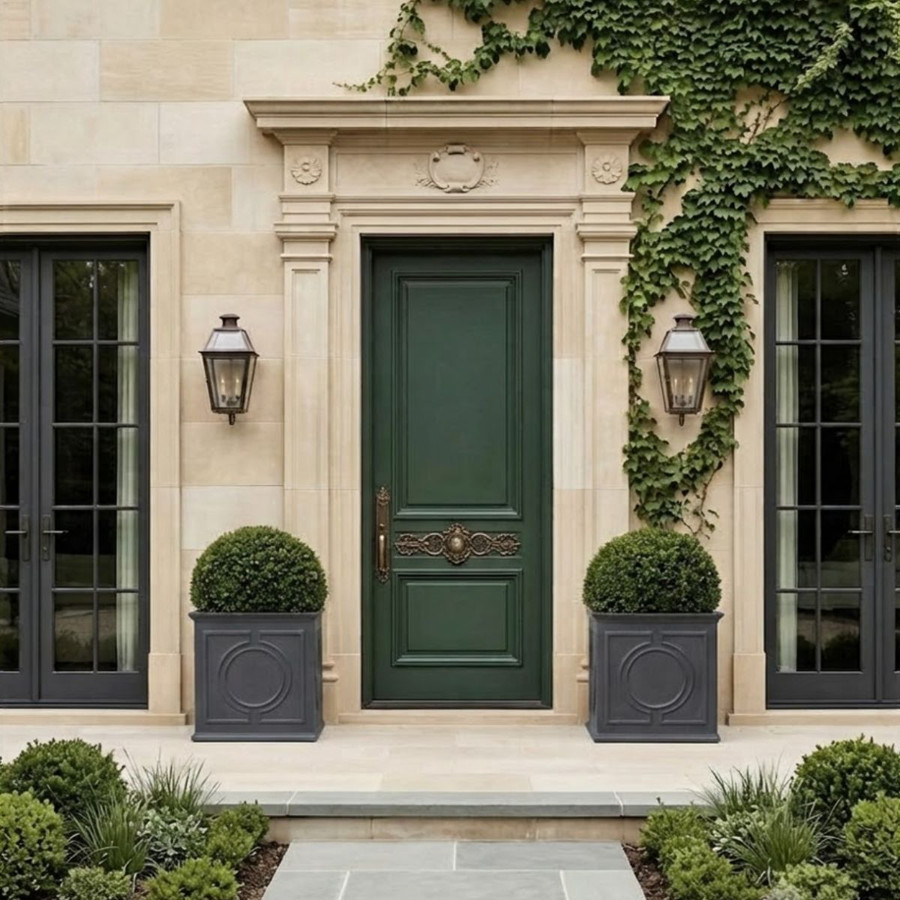 Barraveld Fiberglass entry planter pair