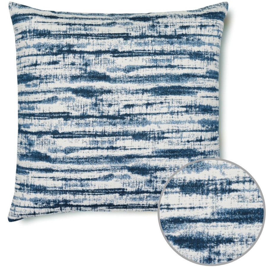 Linear Indigo Pillow and Zoom Inset 
