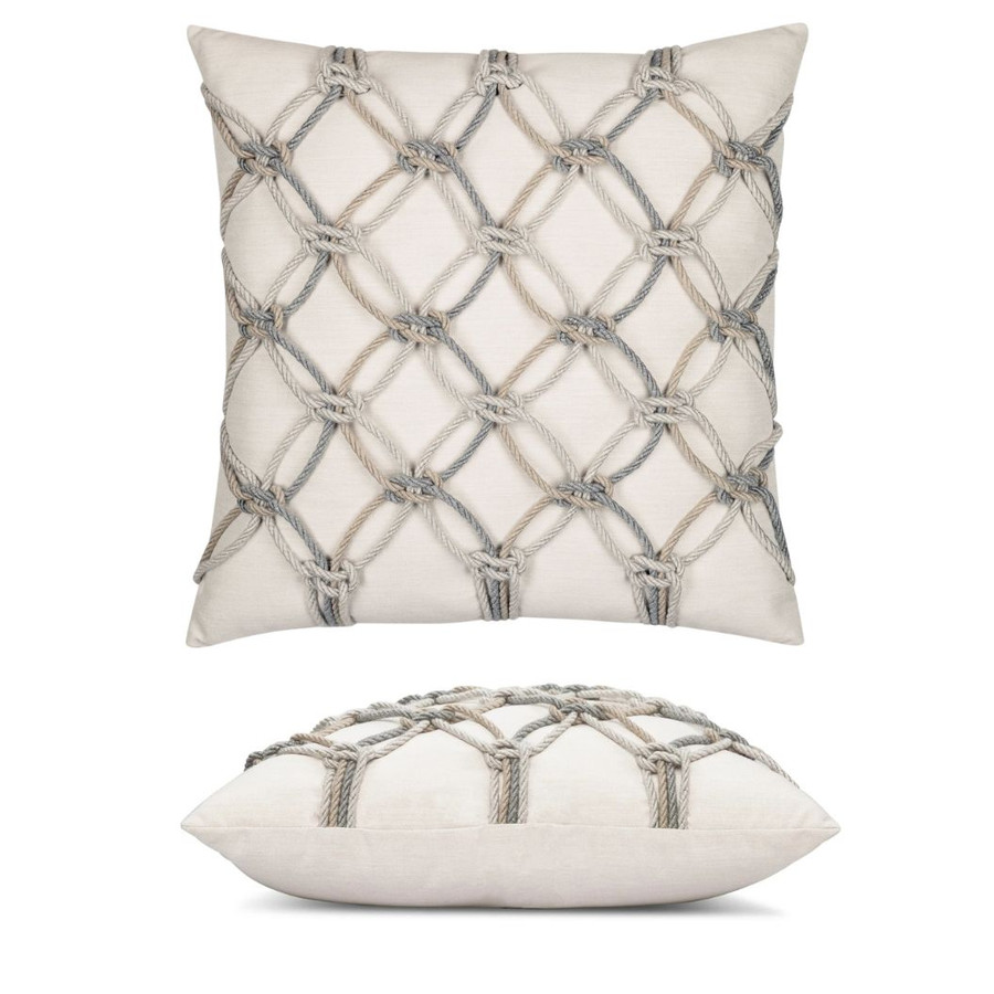 Rope Grigio Pillow Front and Side