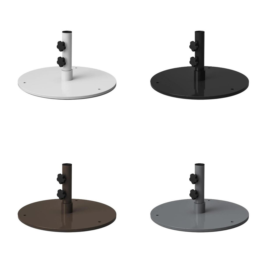 Round 50lb Powder Coated Steel Umbrella base 4 colors