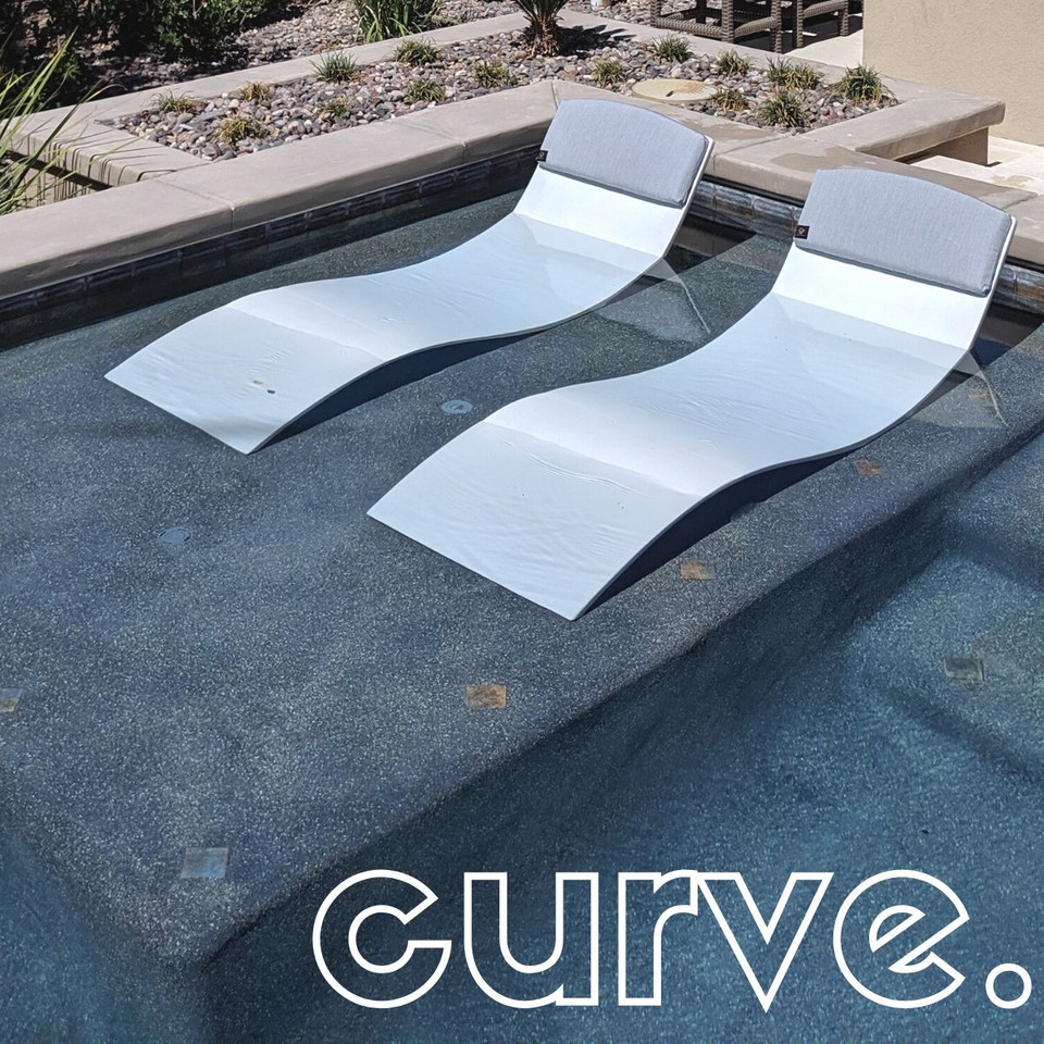 The CURVE Chaise A Luxury Polished Concrete Sunlounger