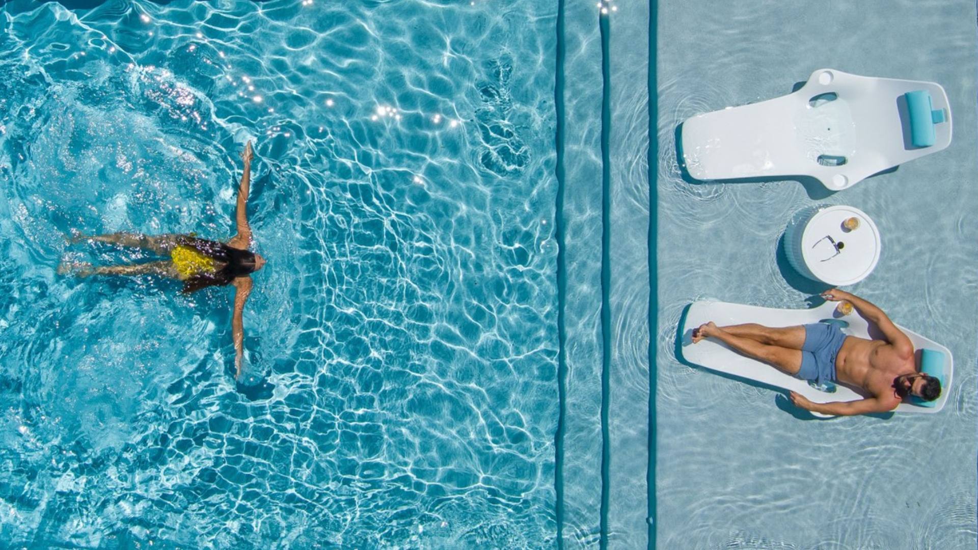 swimming pool ledge loungers
