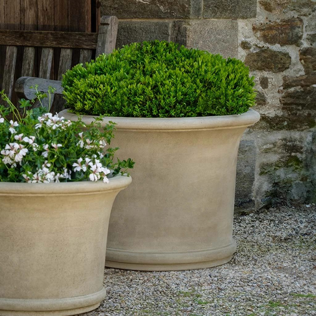 white planter pot Modern Solid Wood Plant Stand + Pot main image 1