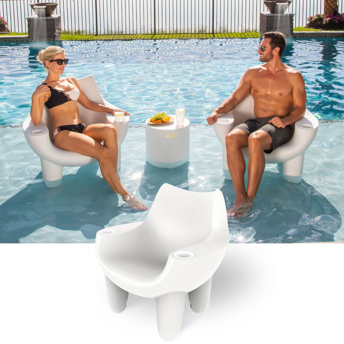 Floating Luxuries Tanning Ledge Pool Chairs Pool Tanning Ledge