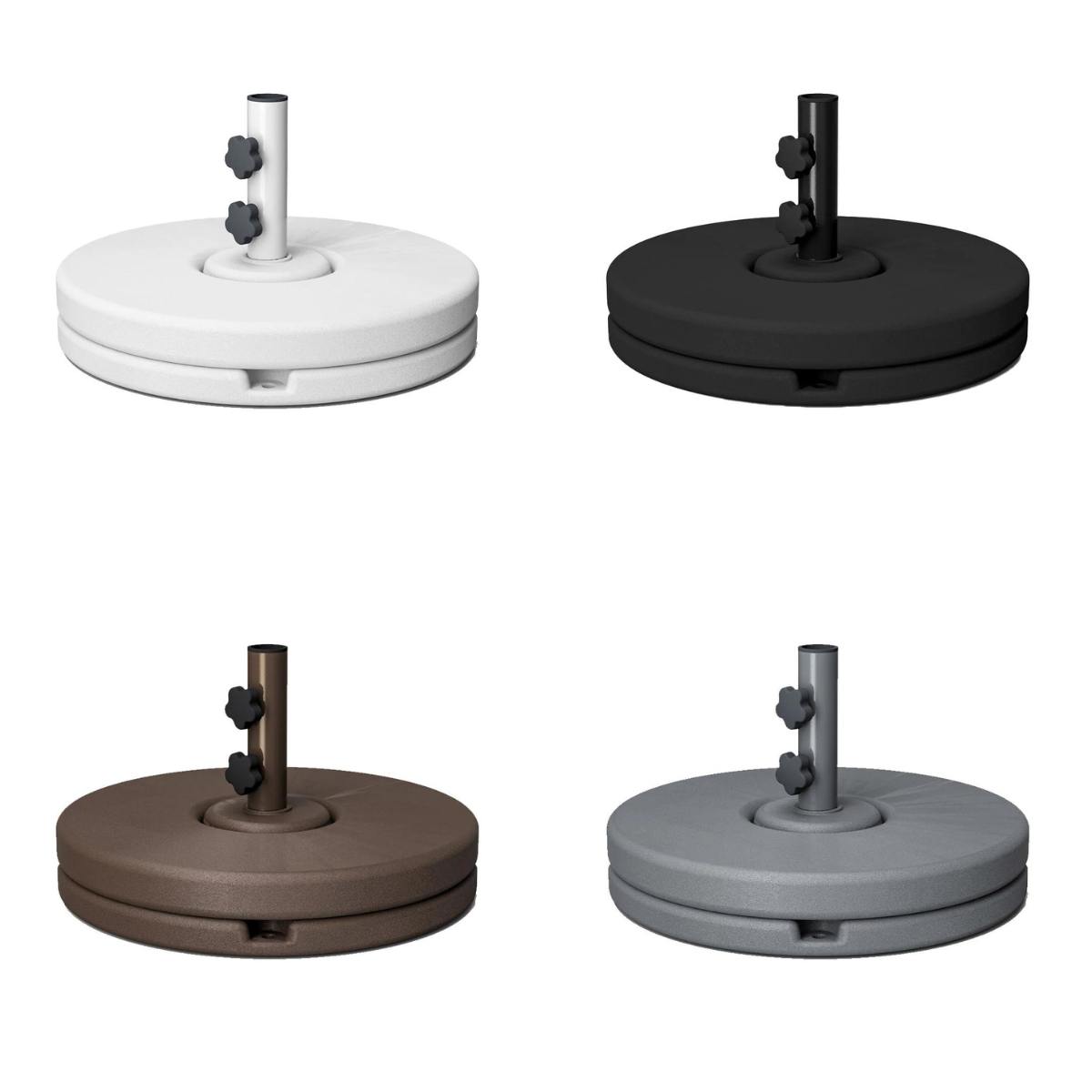 concrete forms for patio umbrella base VredHom Base, 45lbs Round Cobblestone ;Overall Dimensions Equinox Umbrella - Landscape Forms