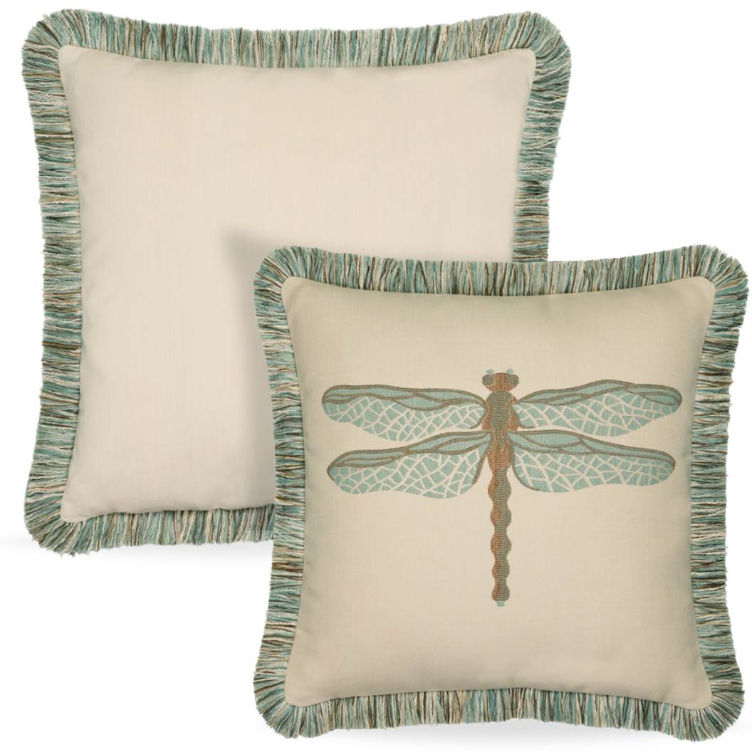 Federa Per Cuscino Quadrato 45x45 Cm Con Stampa Di Libellula, In Velluto Di Cotone, Doppio Lato, Con Cerniera, Per Divano E Letto (solo Fodera)