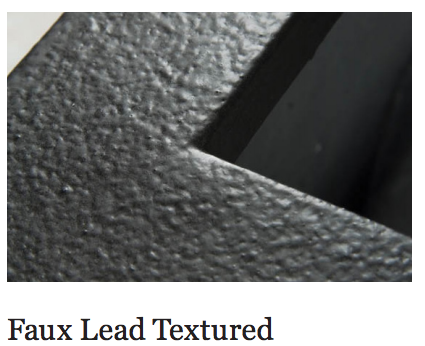 faux-lead-textured finish