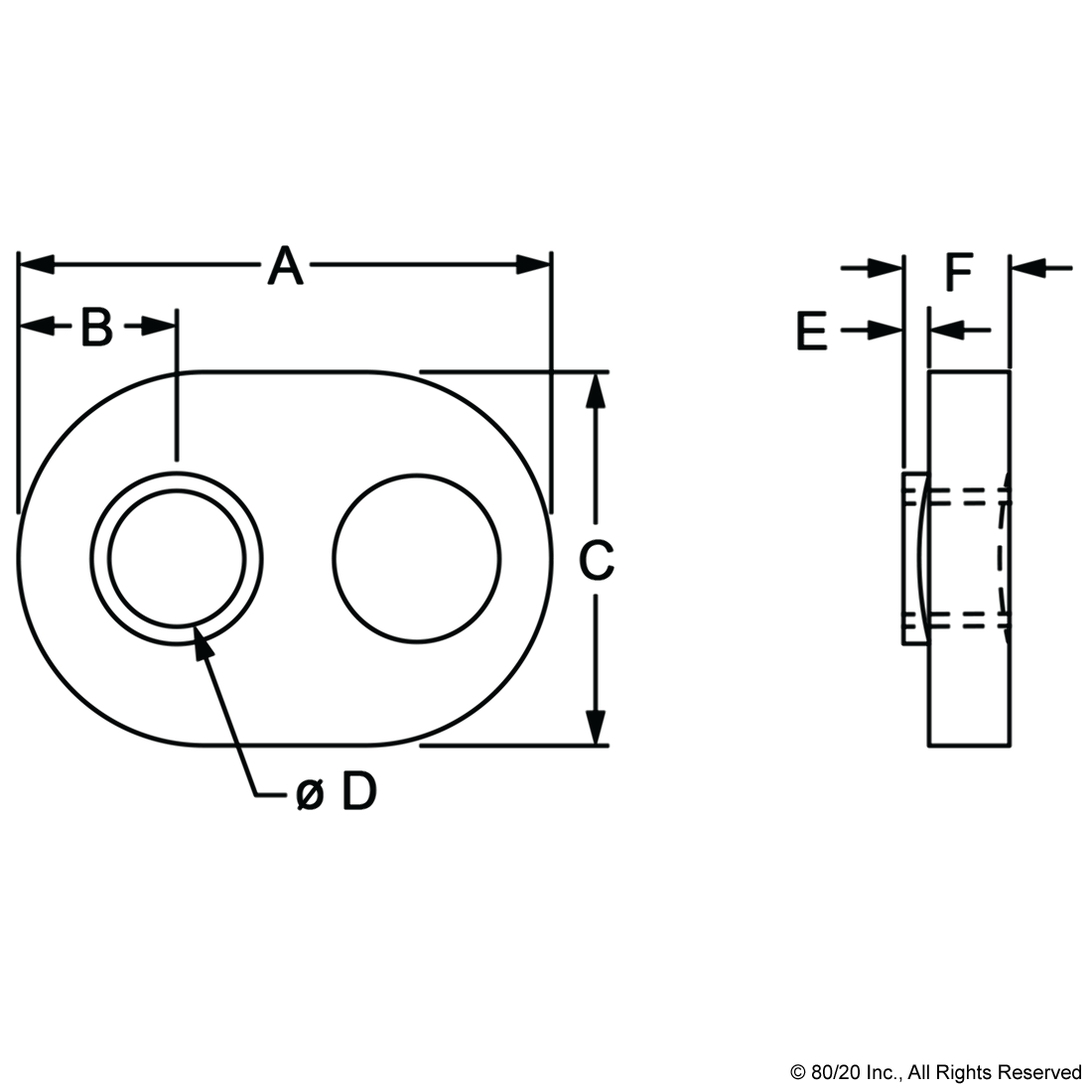 M51 Thread 25-1951 | M5 Slide-in Economy T-Nut - Offset Thread | CPI Automation