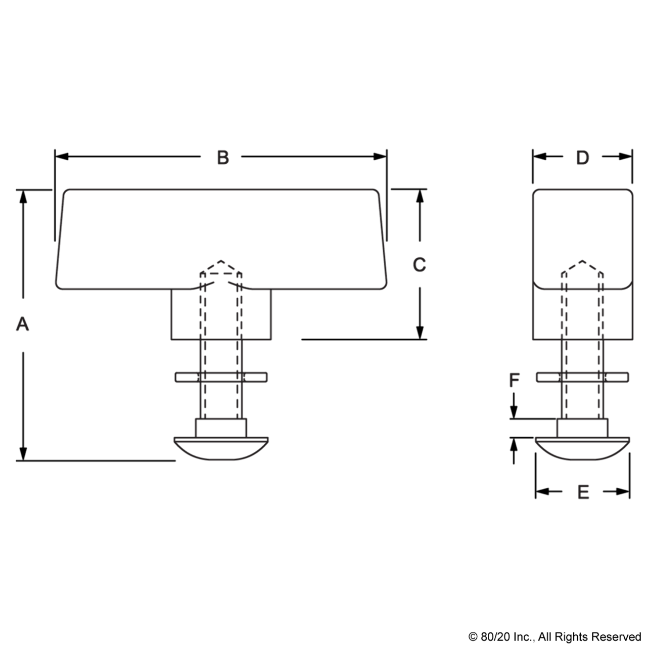 6801 15 Series “T” Handle Linear Bearing Brake Kit CPI Automation