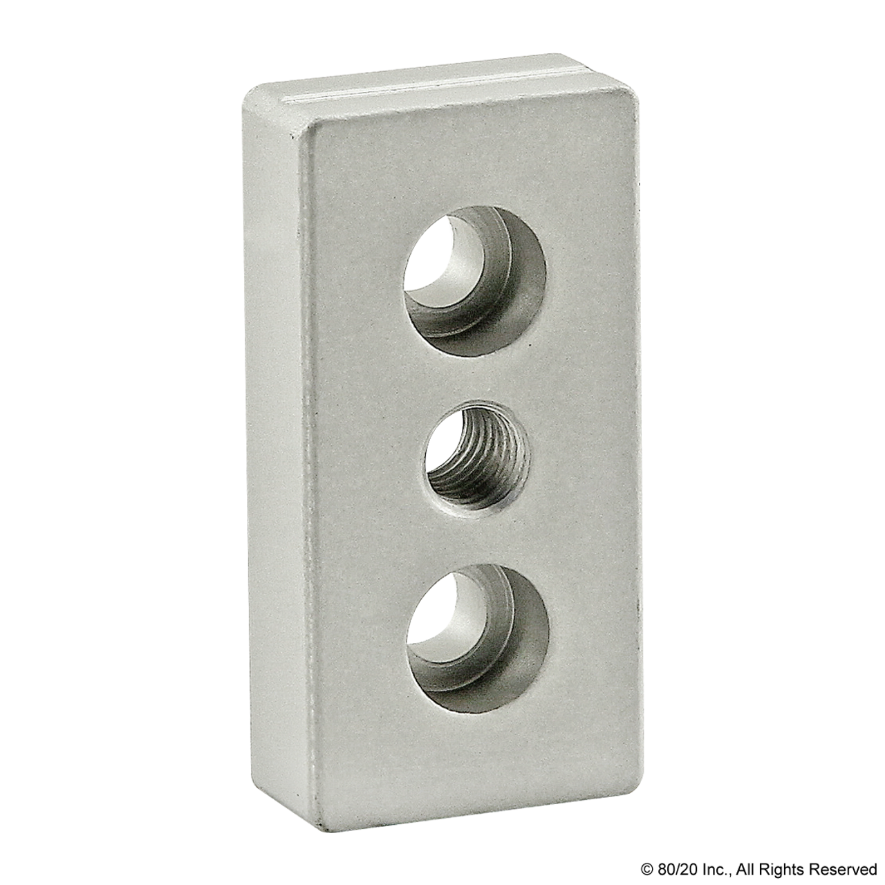 252129 25 Series 3 Hole Center Tap Base Plate 25mm x 50mm with