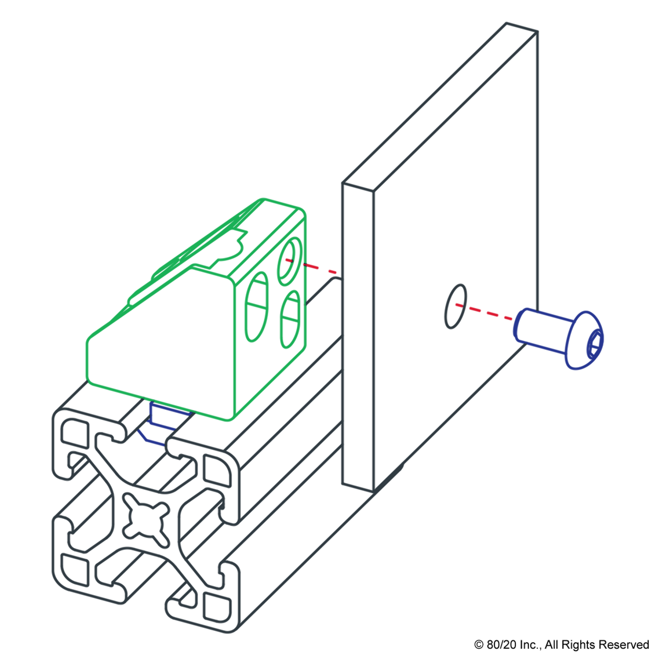 12057 15 & 40 Series Adjustable Panel Mount Block CPI Automation
