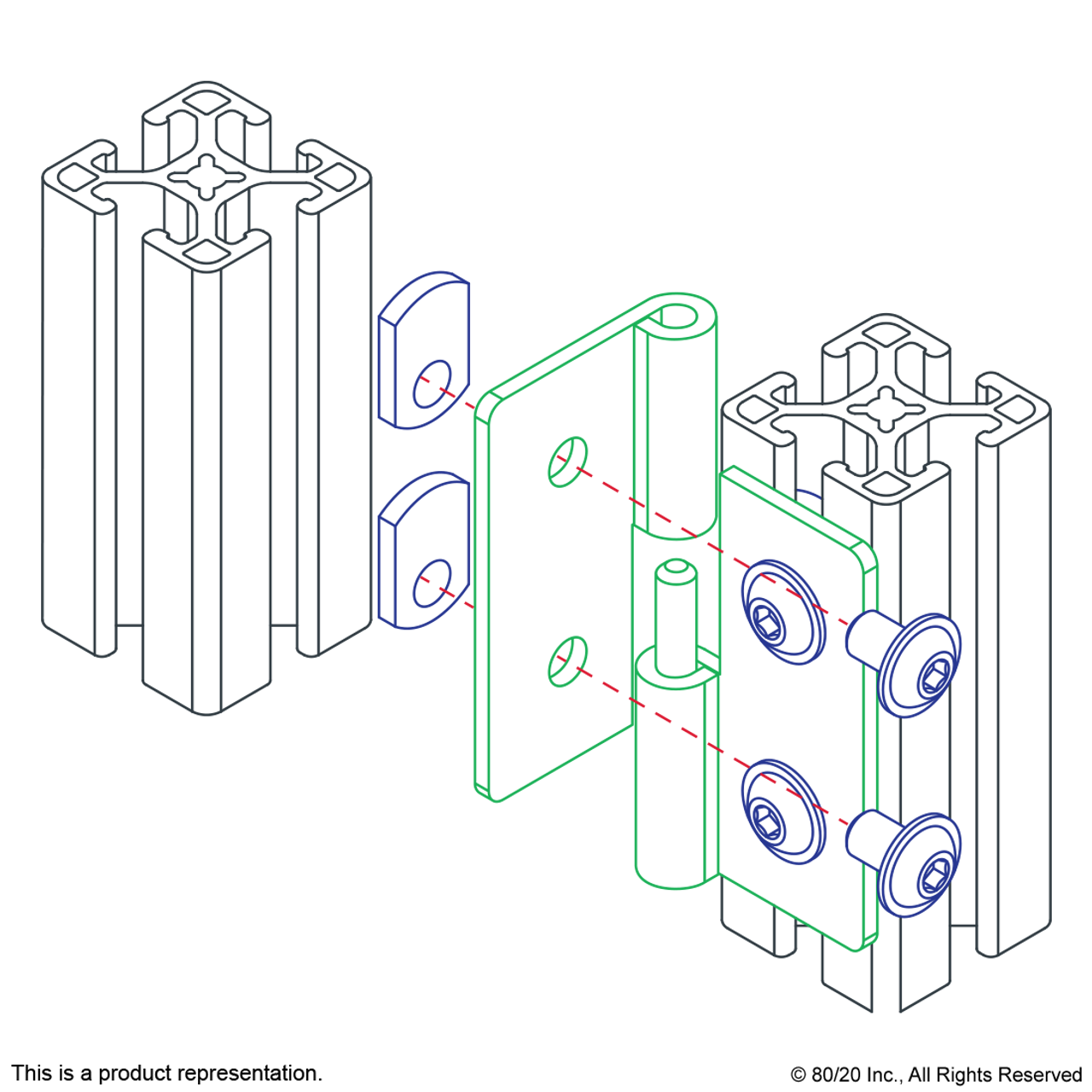 2839 15 Series Economy LiftOff Hinge Right Hand with Short Pin CPI