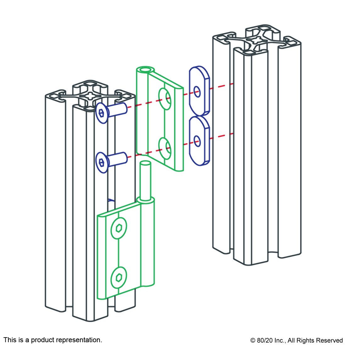 2326 | 30 Series 4 Hole - Concealed Hinge | CPI Automation