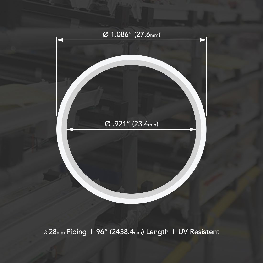 P-96-WH | White Polyethylene Coated Steel Pipe | CPI Automation