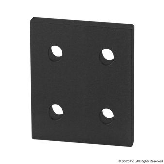 30-4367-Black | 30 Series 4 Hole - Square Flat Plate - Image 1