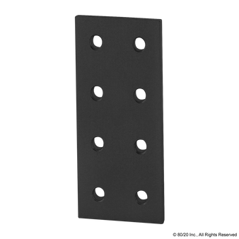 4165-Black | 10 Series 8 Hole - Rectangular Flat Plate - Image 1