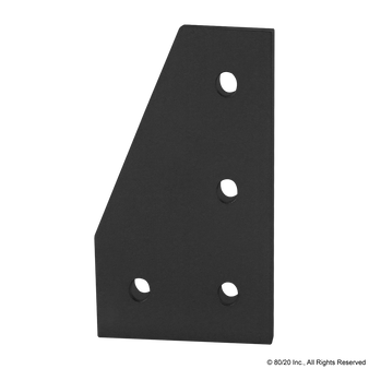 4350-Black | 15 Series & Ready Tube 4 Hole - 90 Degree Angled Flat Plate - Image 1