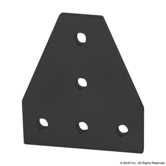 25-4140-Black | 25 Series 5 Hole - Tee Flat Plate - Image 1