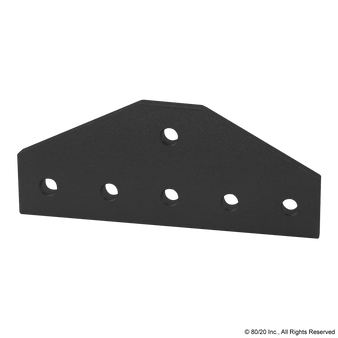 4123-Black | 10 Series 6 Hole - Tee Flat Plate - Image 1